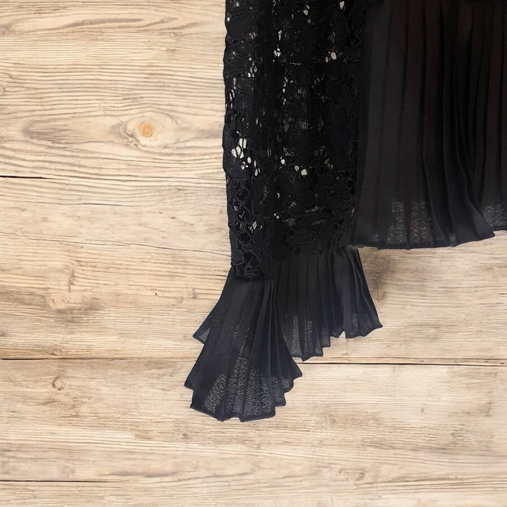 J.Crew Pleated Lace Top